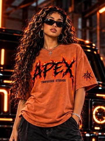 APEX orange shirt, front view