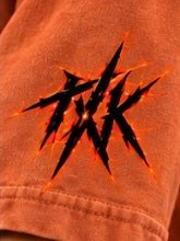 APEX orange shirt, sleeve view