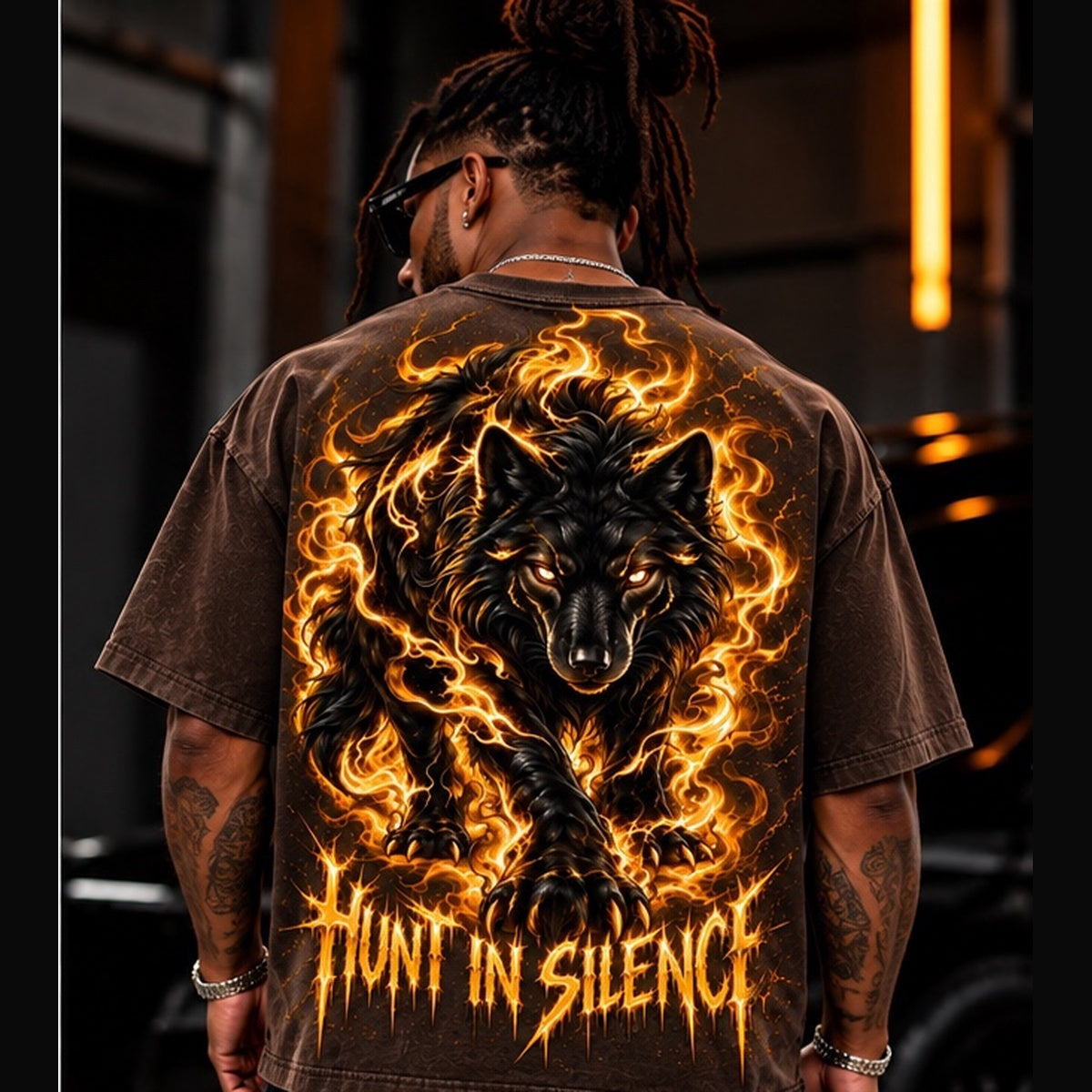 INSTINCT wolf back shirt mockup
