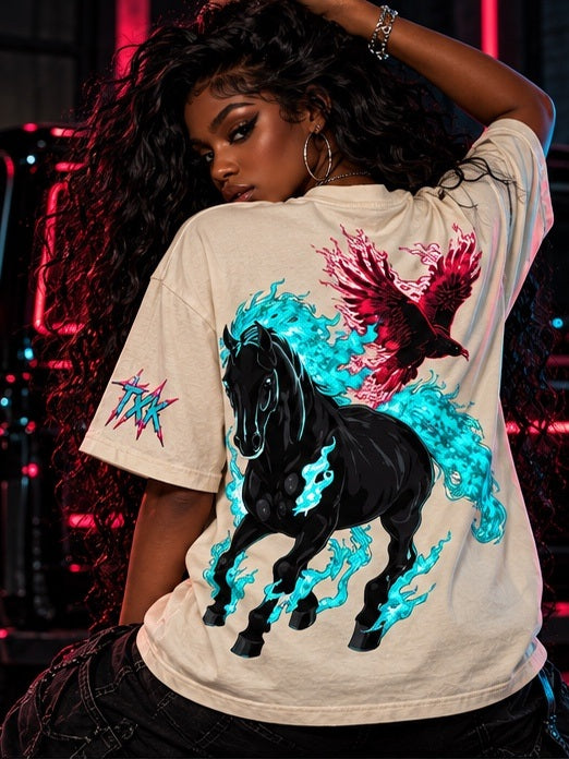 REIGN ivory shirt, back view