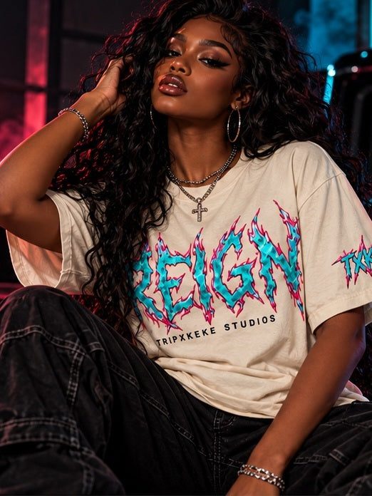 REIGN ivory shirt, front view
