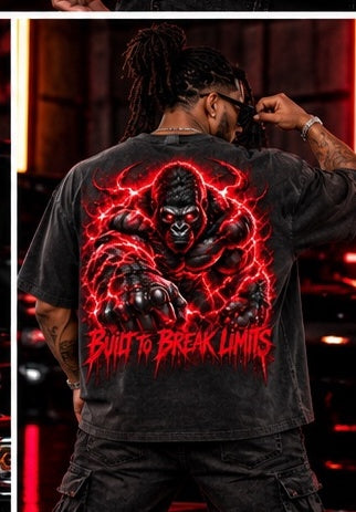 UNTAMED gorilla shirt back model mockup